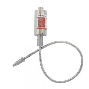 Restricted area melt pressure transmitter