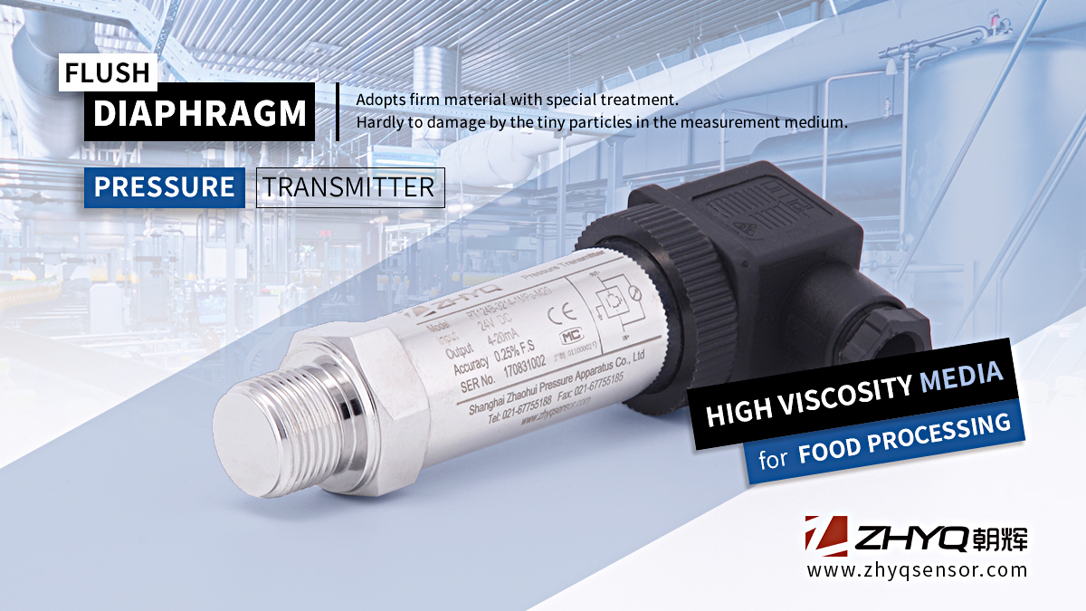 Flush diaphragm pressure transducers and pressure transmitters